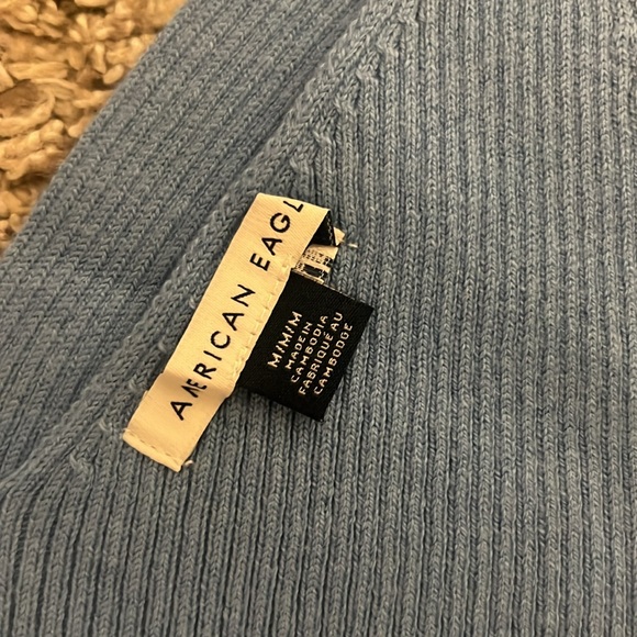 American Eagle Blue Ribbed Knit Sweater and Tank - Picture 9 of 9